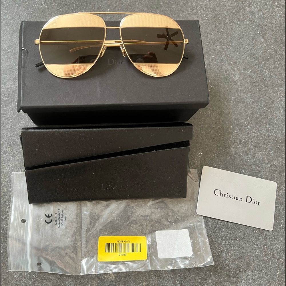 Gold Pixel Brown Aviator Unisex Sunglasses